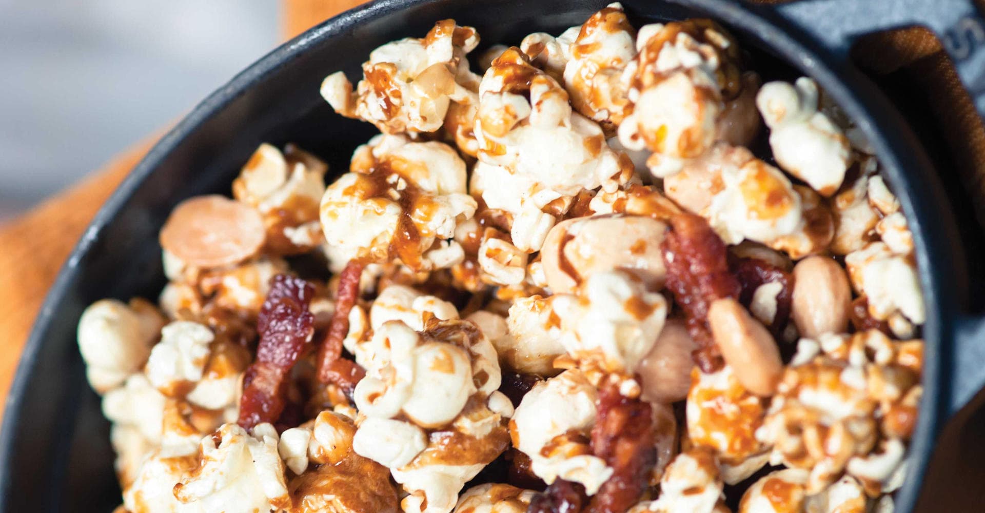 Bacon and Almond Caramel Corn Recipe