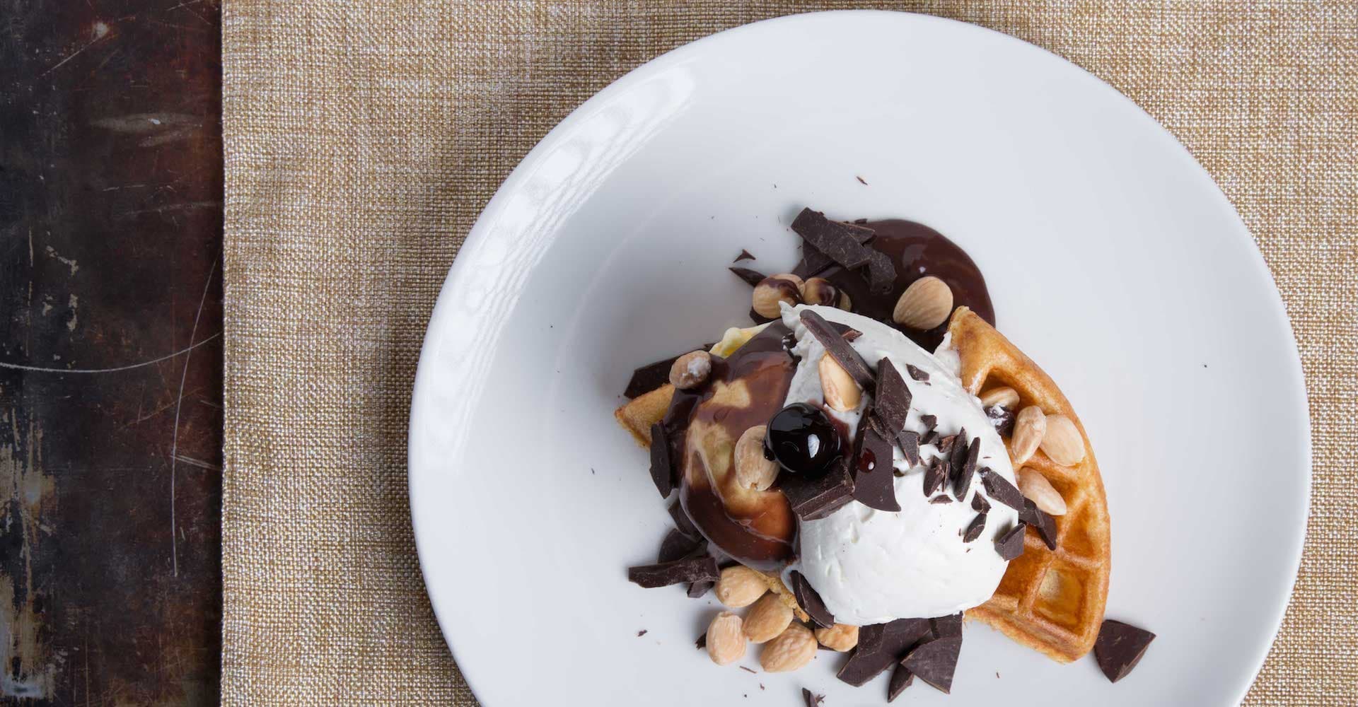 Waffle Sundae with Chocolate Double Bock Caramel Recipe