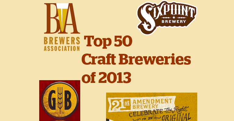 Brewers Association’s Top 50 Craft Breweries of 2013