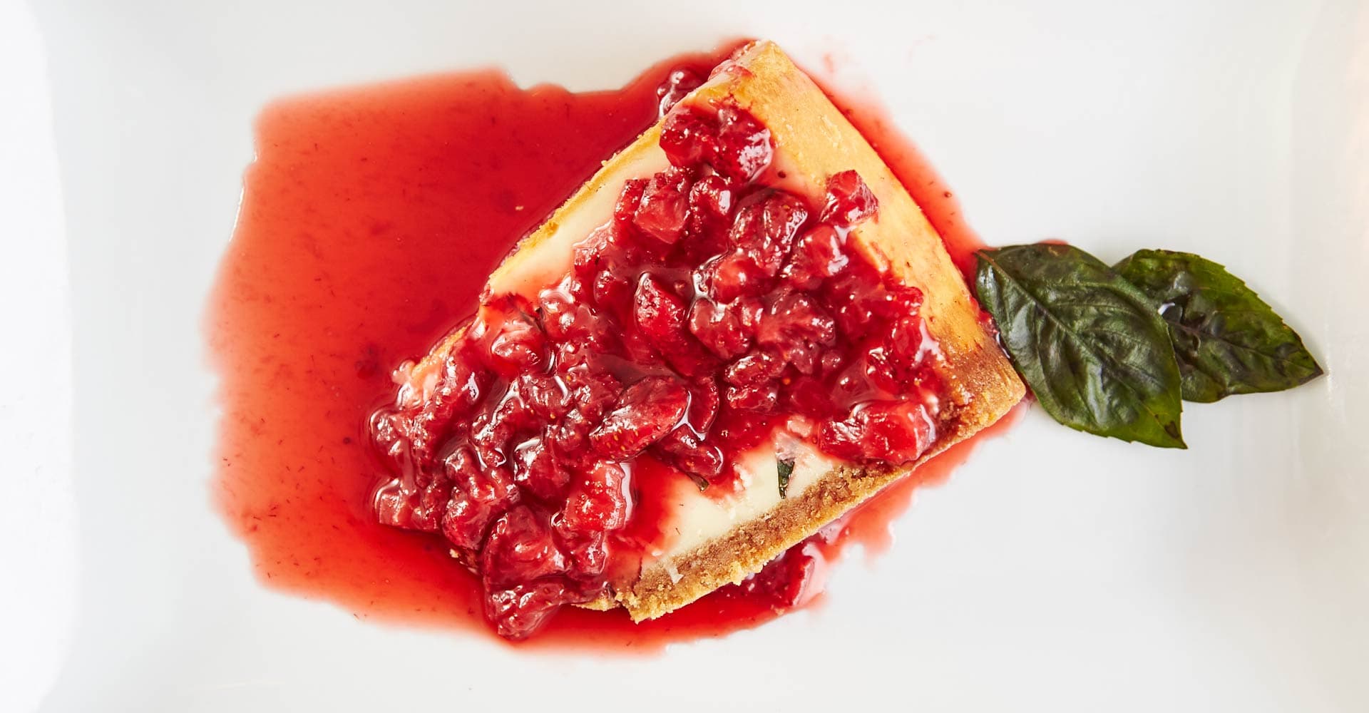 New York Basil-Beer Cheesecake with Strawberry Preserves Recipe