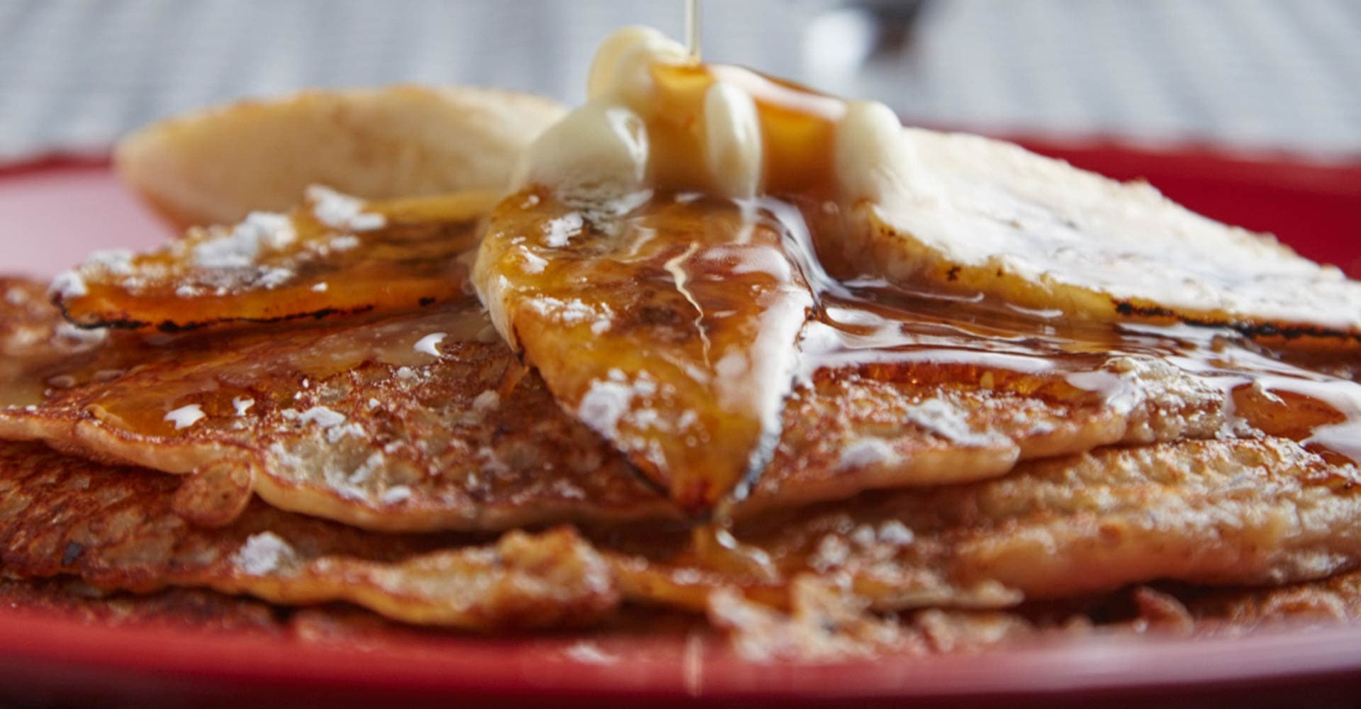 Banana Pancakes with Banana Wheat Beer Syrup Recipe