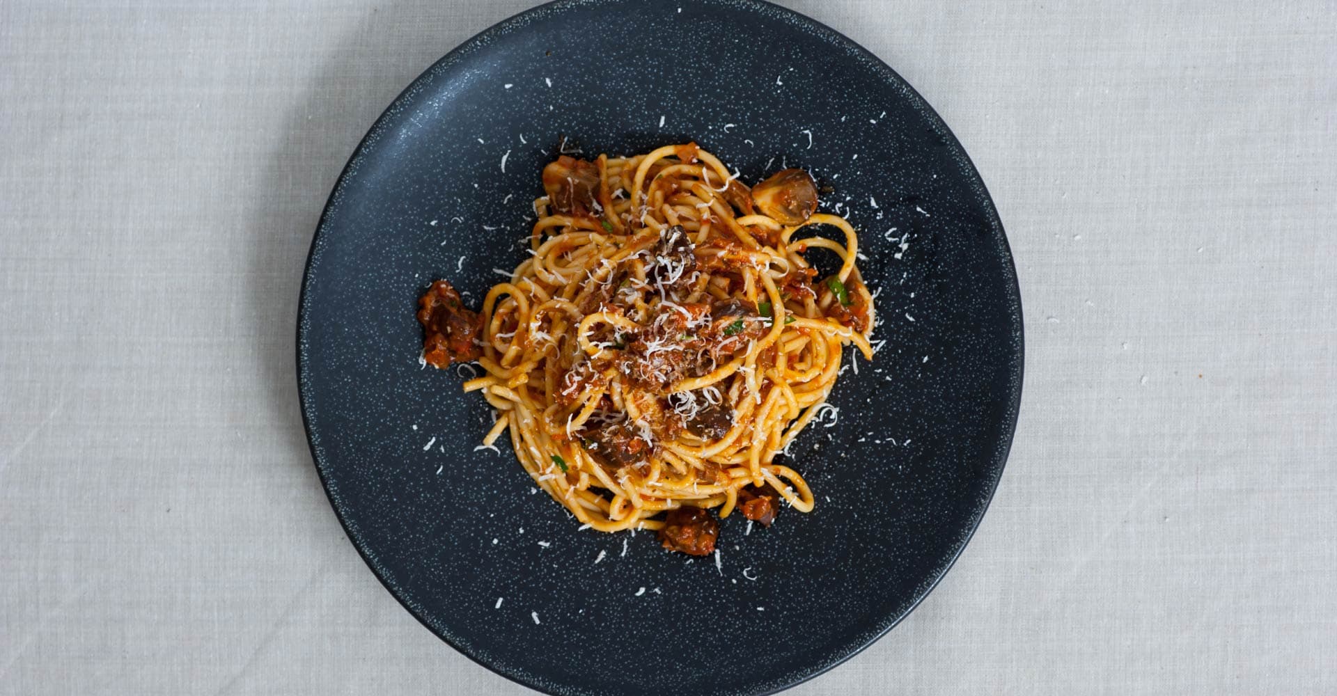 Spaghetti with Mushroom Bolognese Recipe