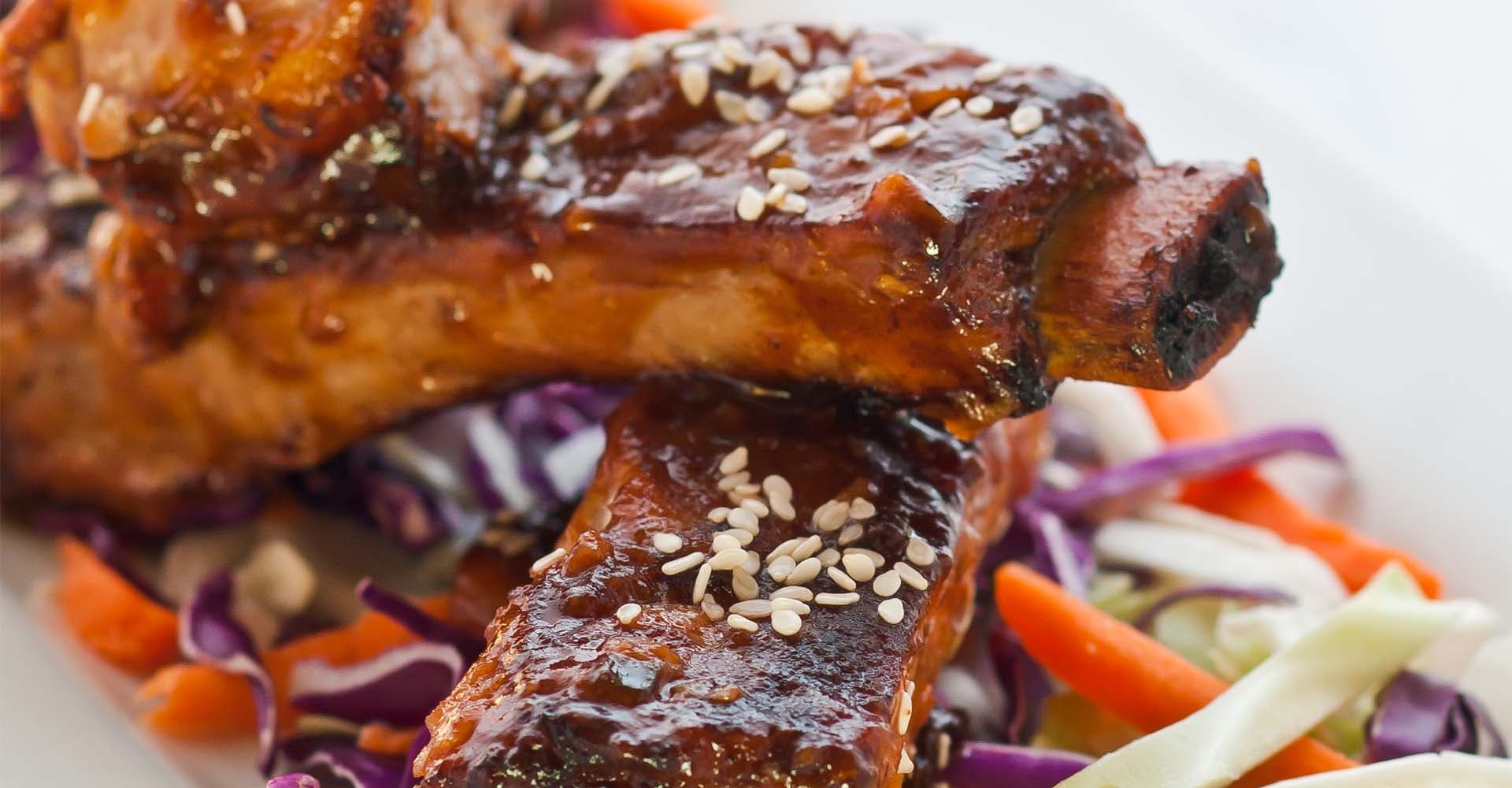 Oven-Roasted Ribs with Hoisin Barbecue Sauce