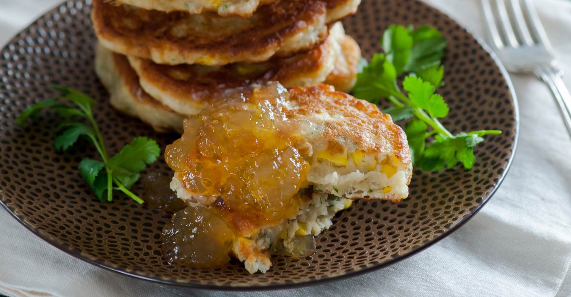 Sweet Corn Fritters with Jalapeño Jelly Recipe