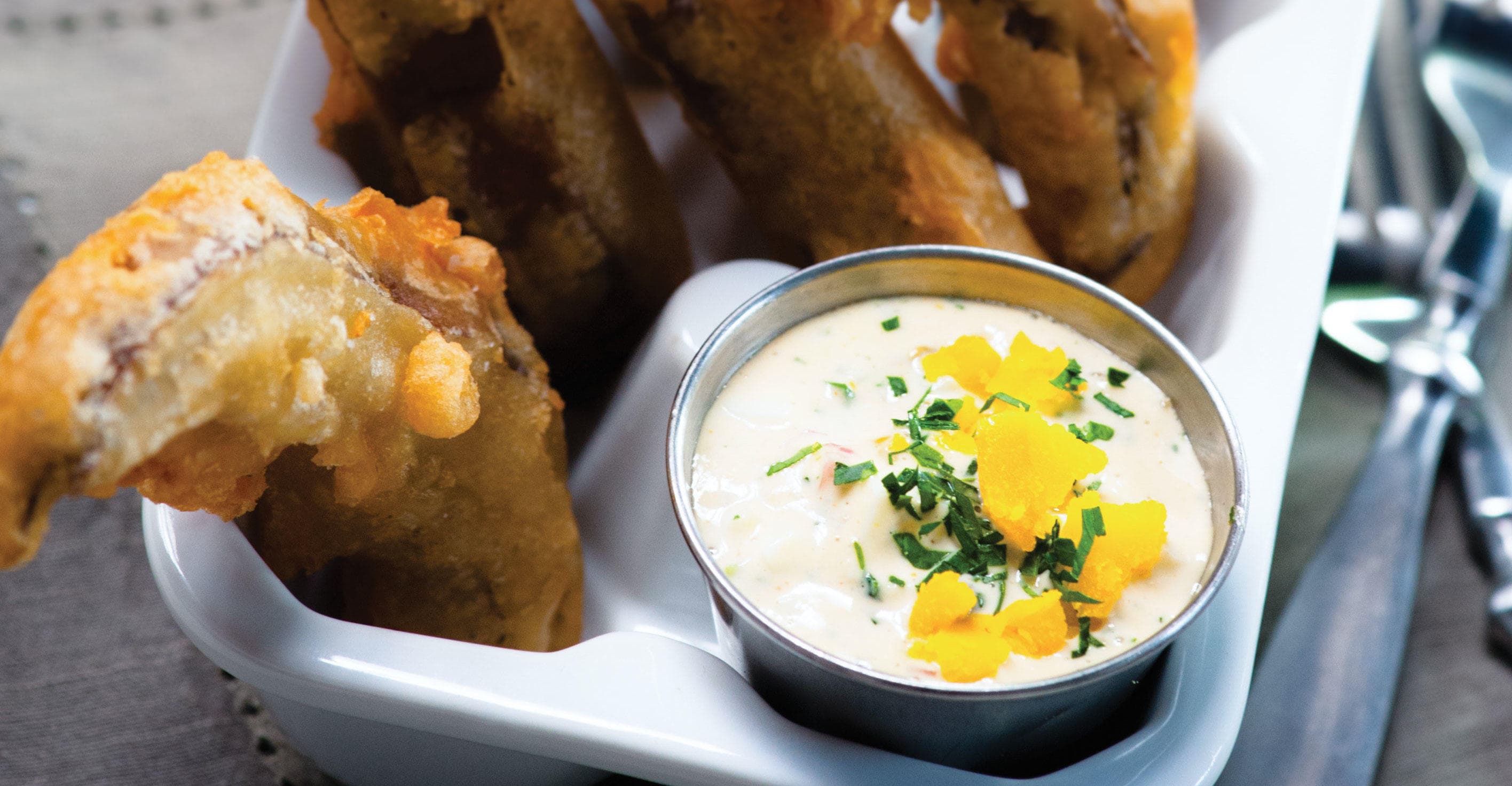 Boiler Maker Battered Portobello Fries with Gribiche Sauce Recipe