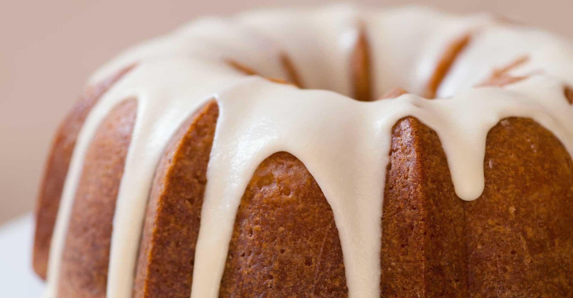 Hoppy Lemon Bundt Cake with Goat Cheese–Beer Icing