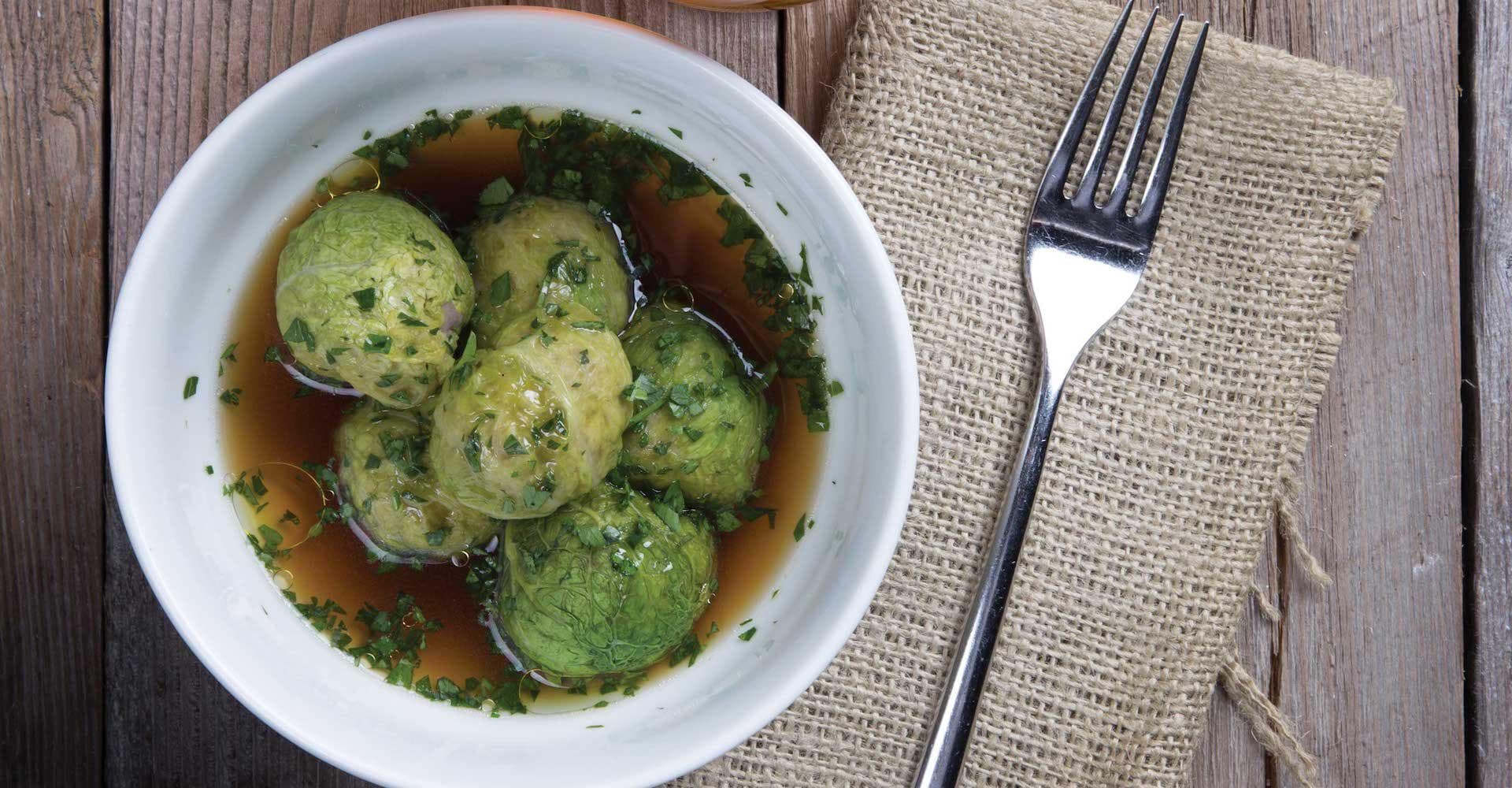 Savoy Cabbage Rolls in Farmhouse Ale Pork Broth Recipe