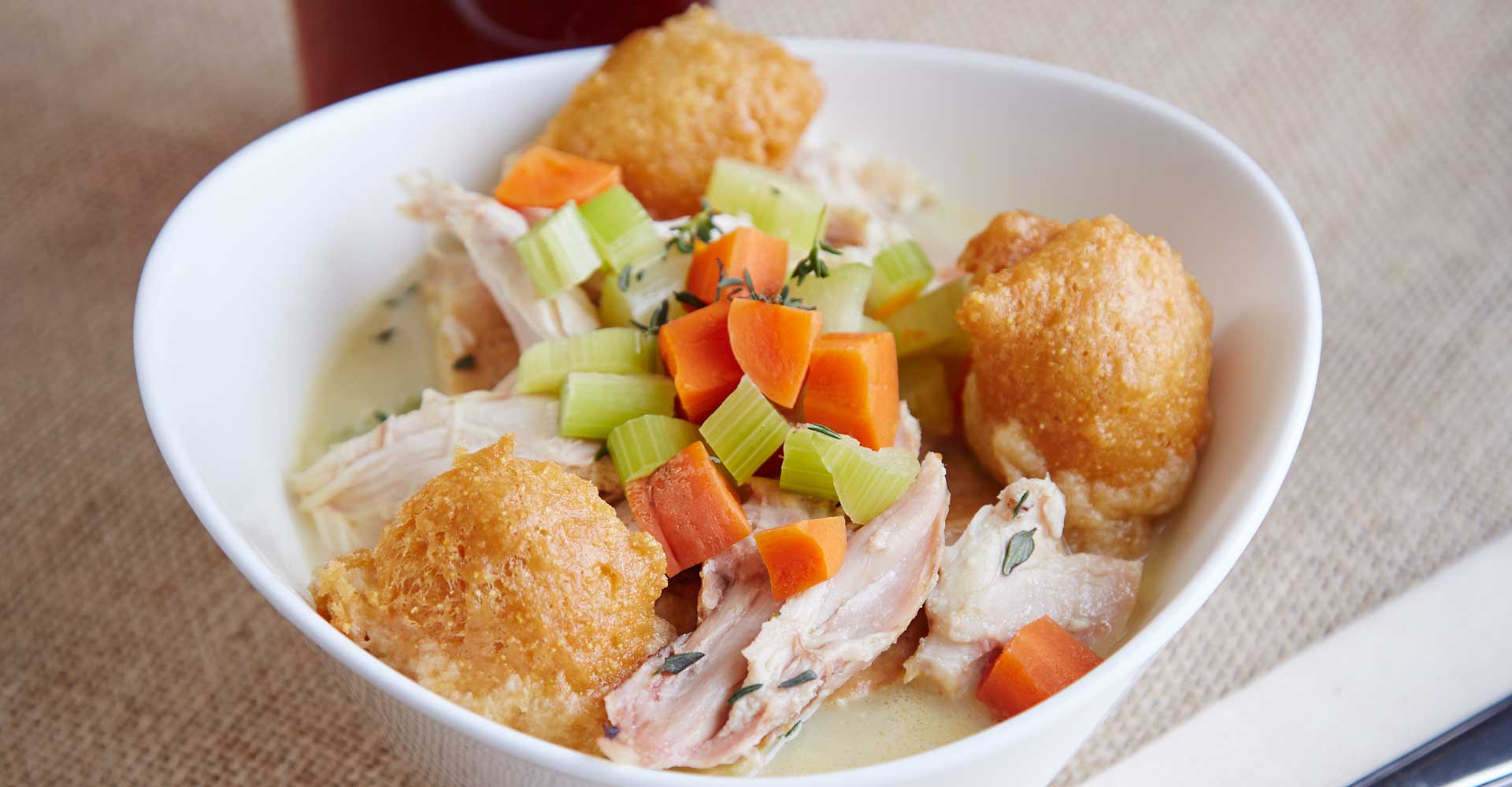 Chicken and Crispy Beer Dumplings Recipe