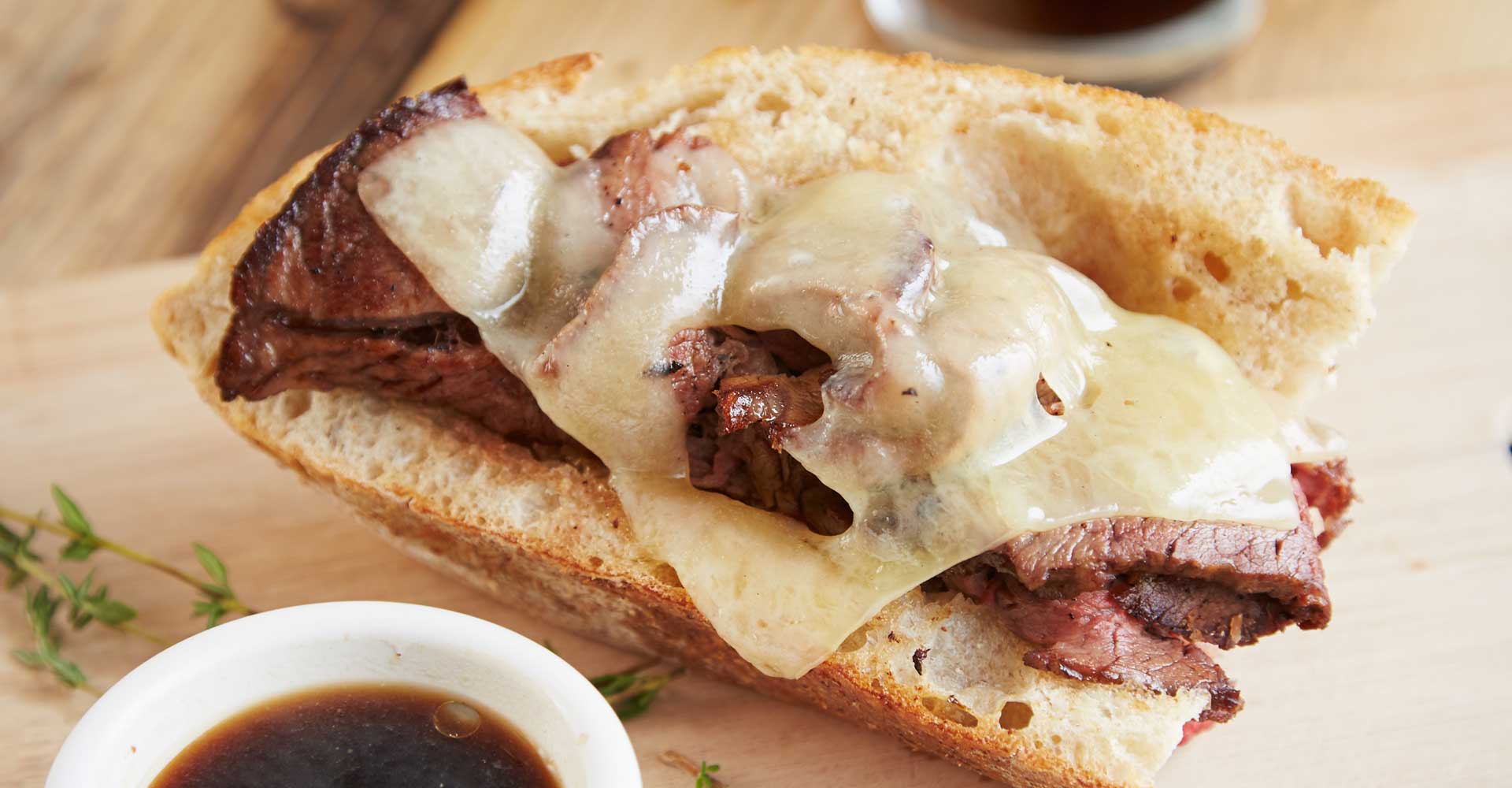 French Dip with Stout Roast Beef Recipe