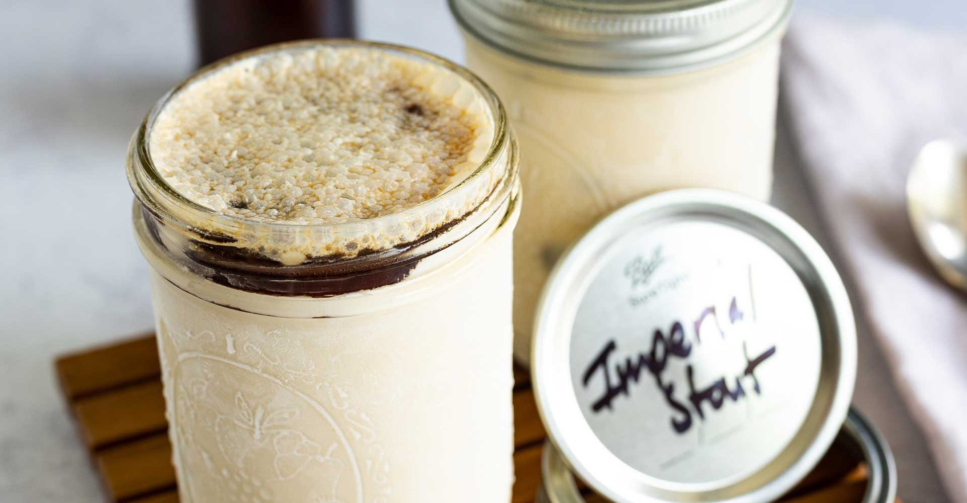 Cooking with Imperial Stout: Chocolate Chip Ice Cream in a Mason Jar