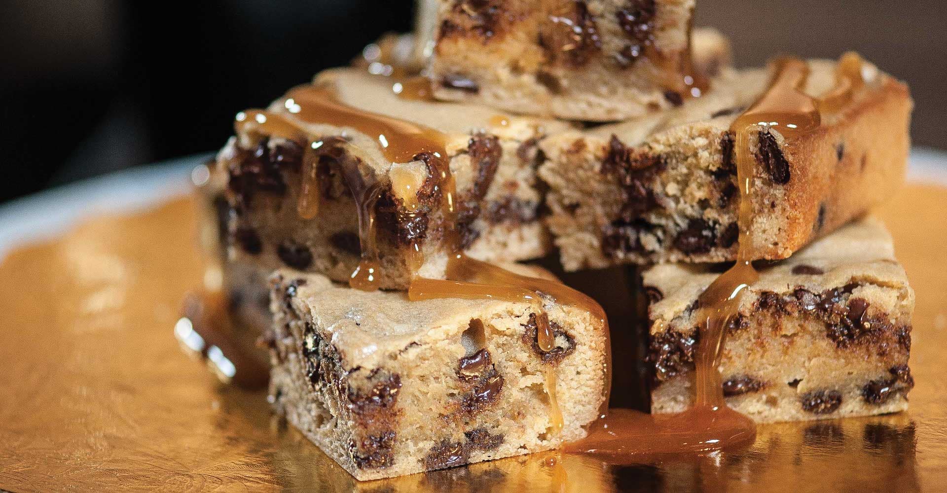 Chocolate Chip–Porter Caramel Blondies Recipe