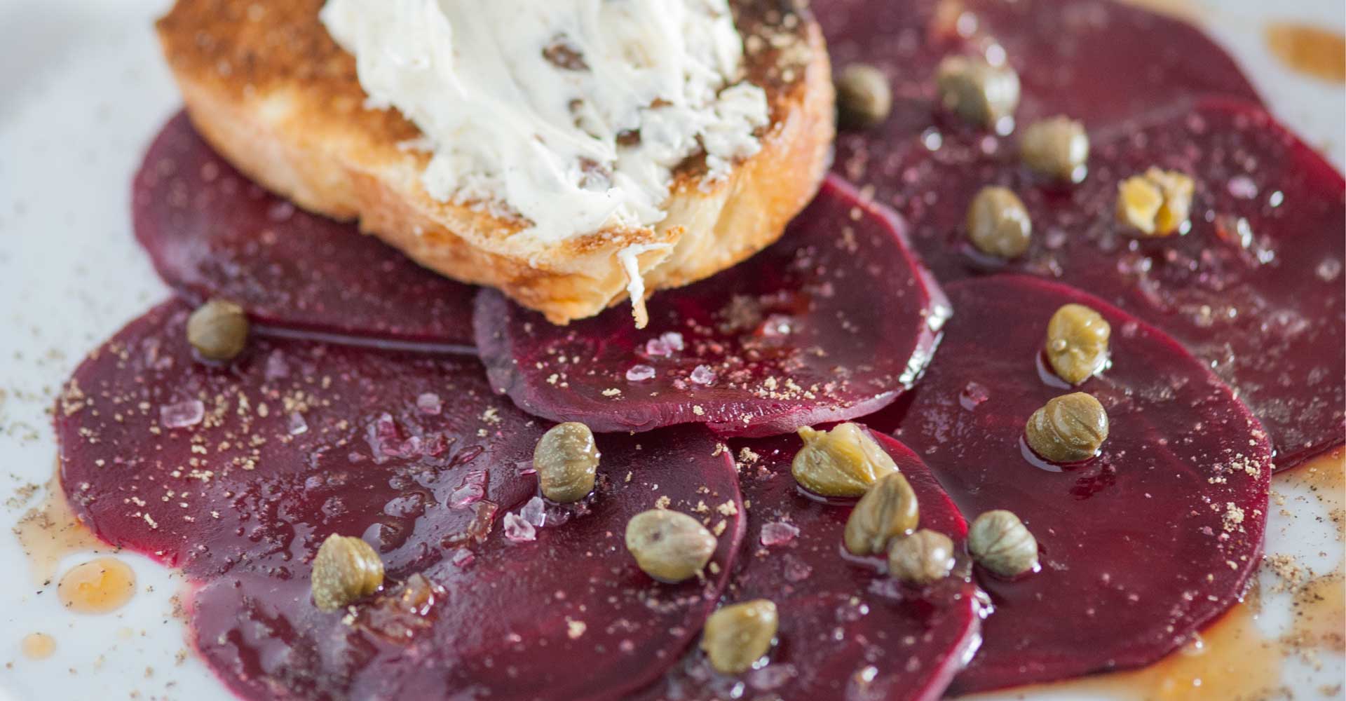 Salt-Roasted Beet Carpaccio with Sour Beer Gastrique Recipe