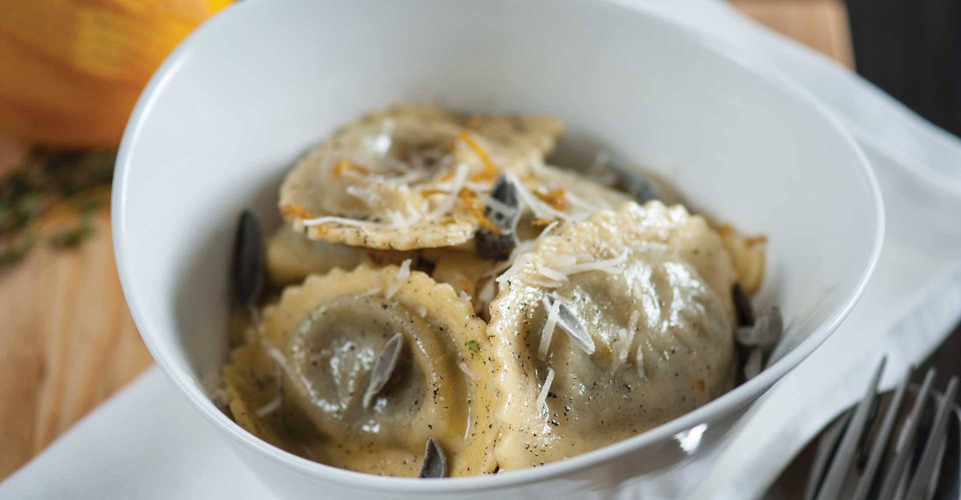 Butternut Squash Agnolotti with Oktoberfest Brown Butter Sauce