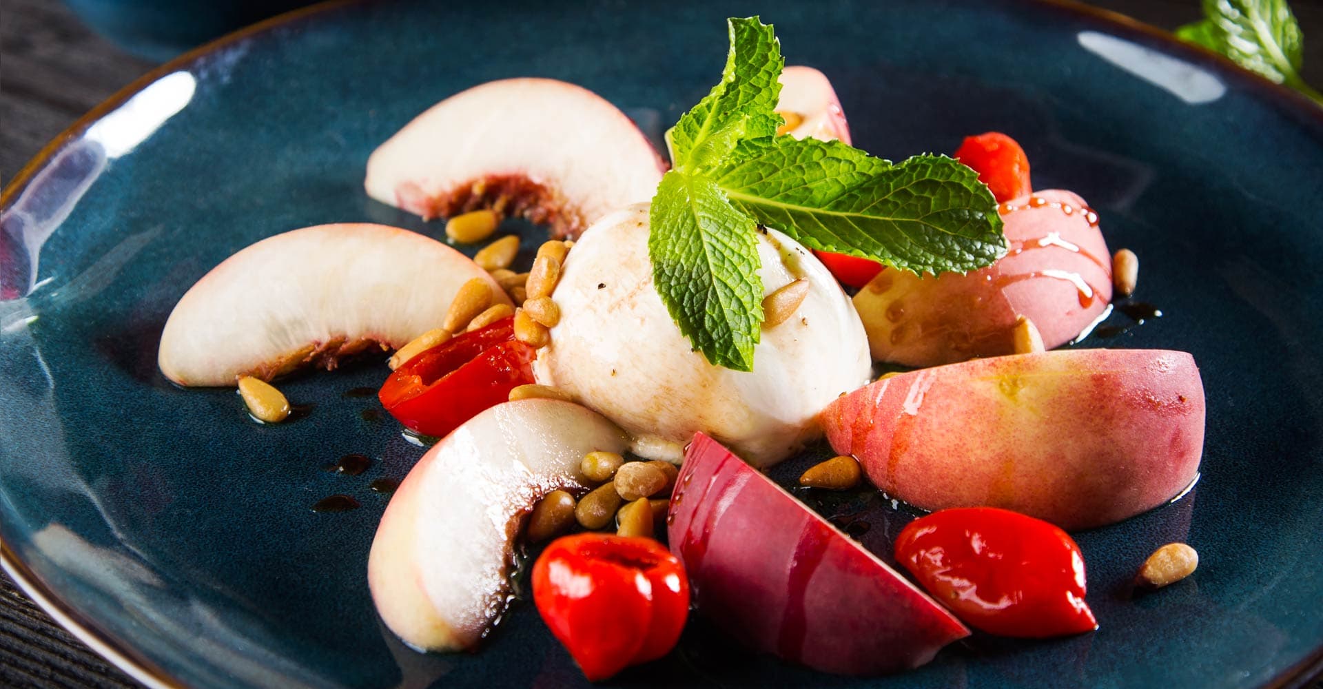 Peach & Burrata Salad with Peach IPA Gastrique Recipe