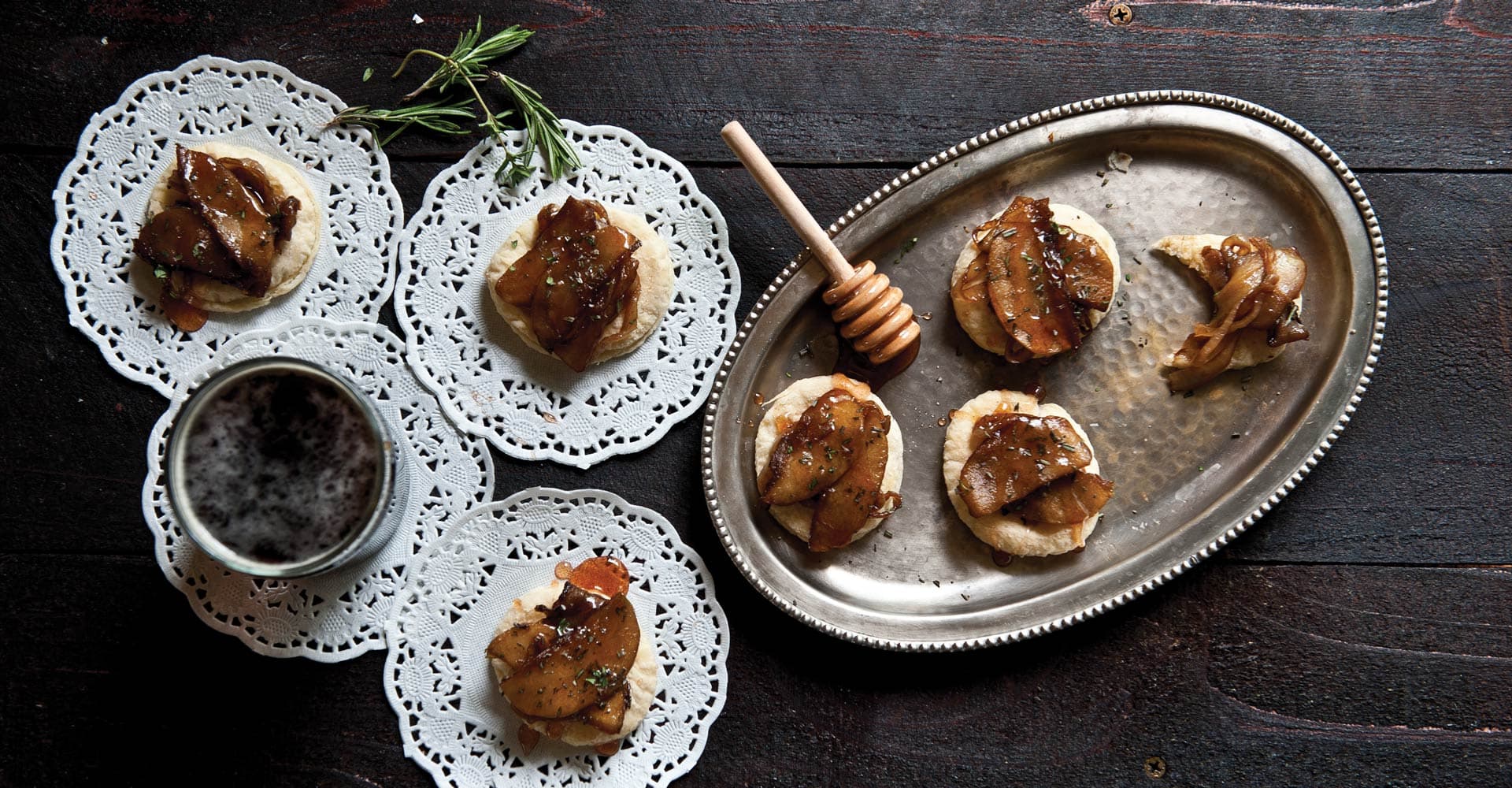 Belgian Ale Caramelized Apple and Onion Tarts Recipe