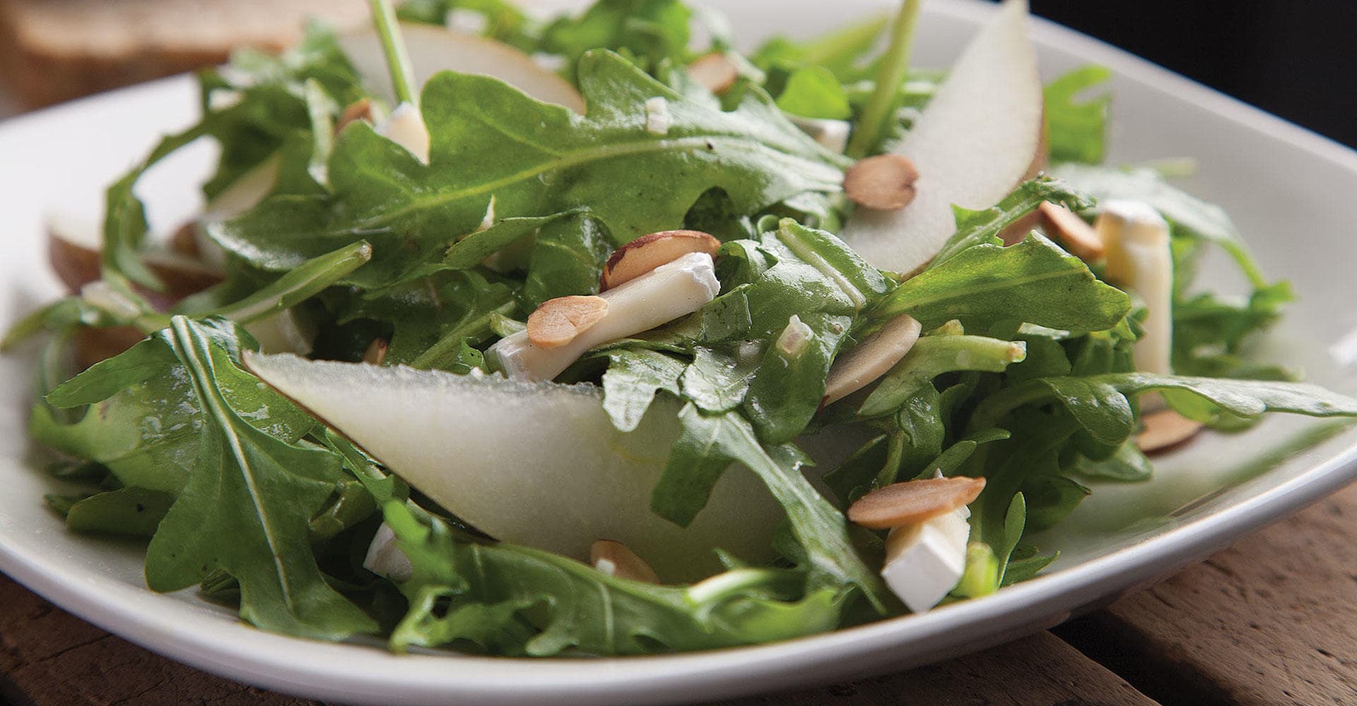 Cooking with Beer: Arugula, Pear, and Camembert Salad with Saison Vinaigrette