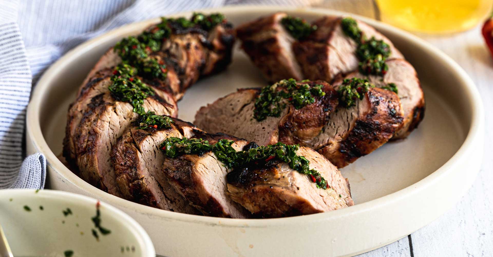 Cooking with Beer: IPA-Brined Pork Tenderloin with Chimichurri