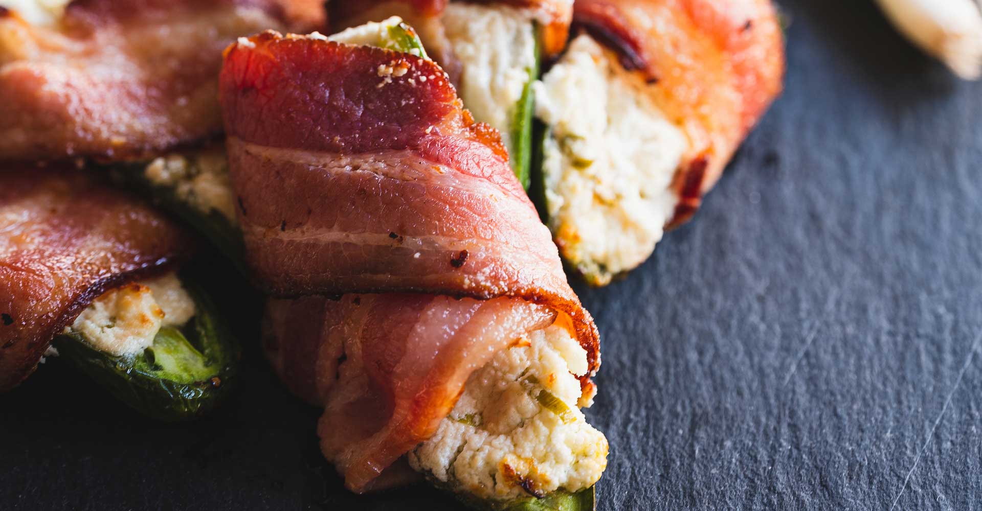 Cooking with Pale Ale: Bacon-Wrapped Goat-Cheese Poppers with Sour-Cream Dipping Sauce